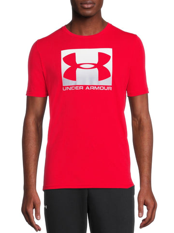 Under Armour Men's UA Boxed Logo Sportstyle T-Shirt Red Size M MSRP $25