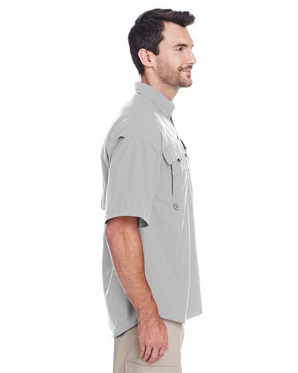 Columbia Men's PFG Bahama II Short Sleeve Shirt Grey Size L