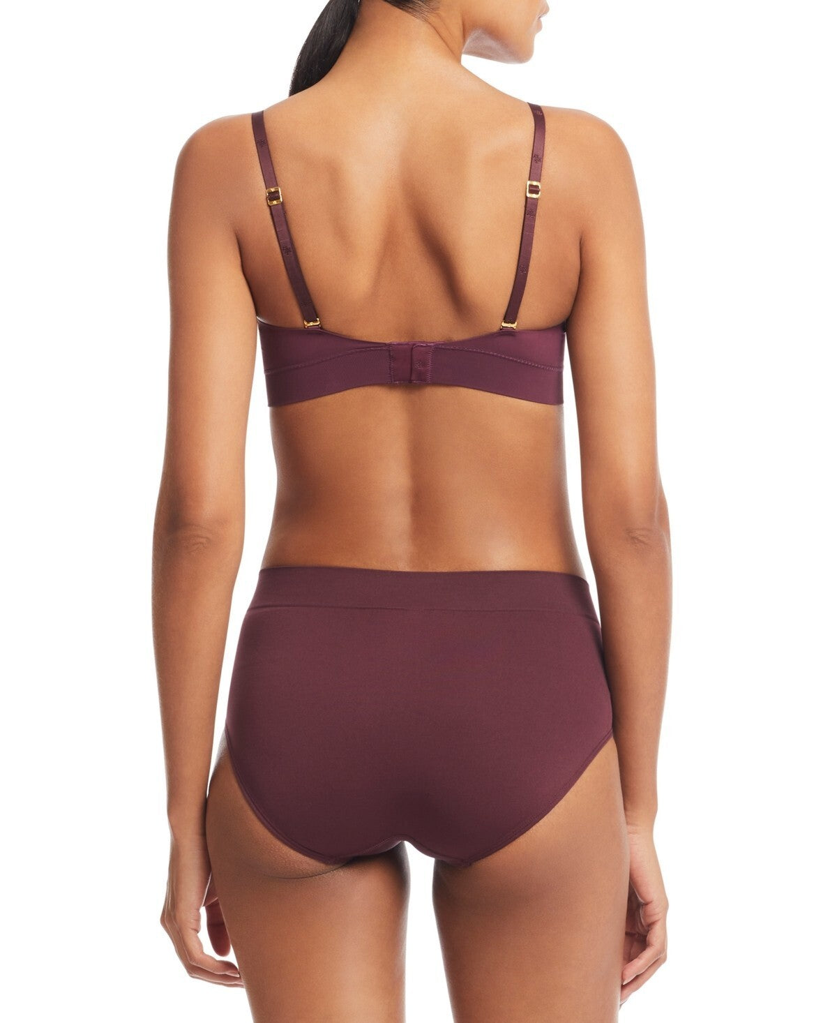 Lauren Ralph Lauren 4L0079 Smoothing Wireless Bralette Wine Red Size S MSRP $48