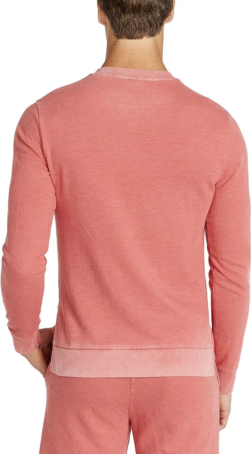 Buffalo David Bitton Men's Long Sleeve Sweatshirt, Chateau Rose, Large