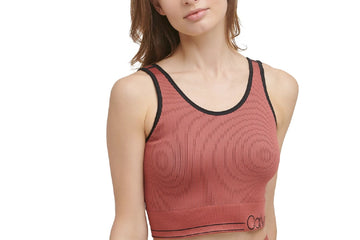Calvin Klein Performance Women's Medium-Impact Crop Top, Clay, Size S