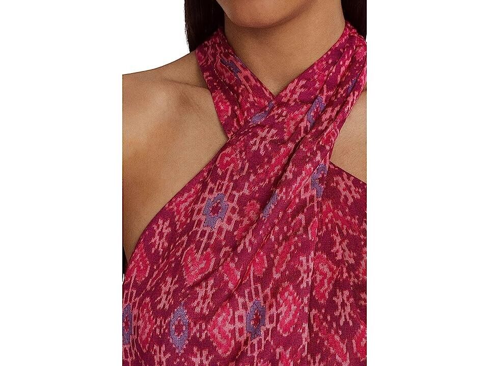 LAUREN Ralph Lauren Shantung Halter Blouse Pink Women's Pink Size XL MSRP $145