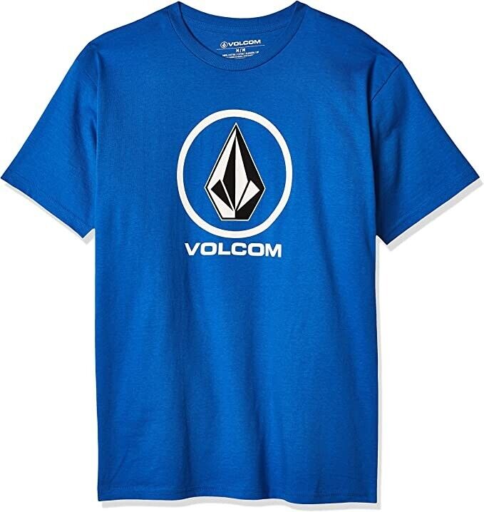 Volcom Men's Crisp Stone Short Sleeve Tee Cali Blue Size Small MSRP $23