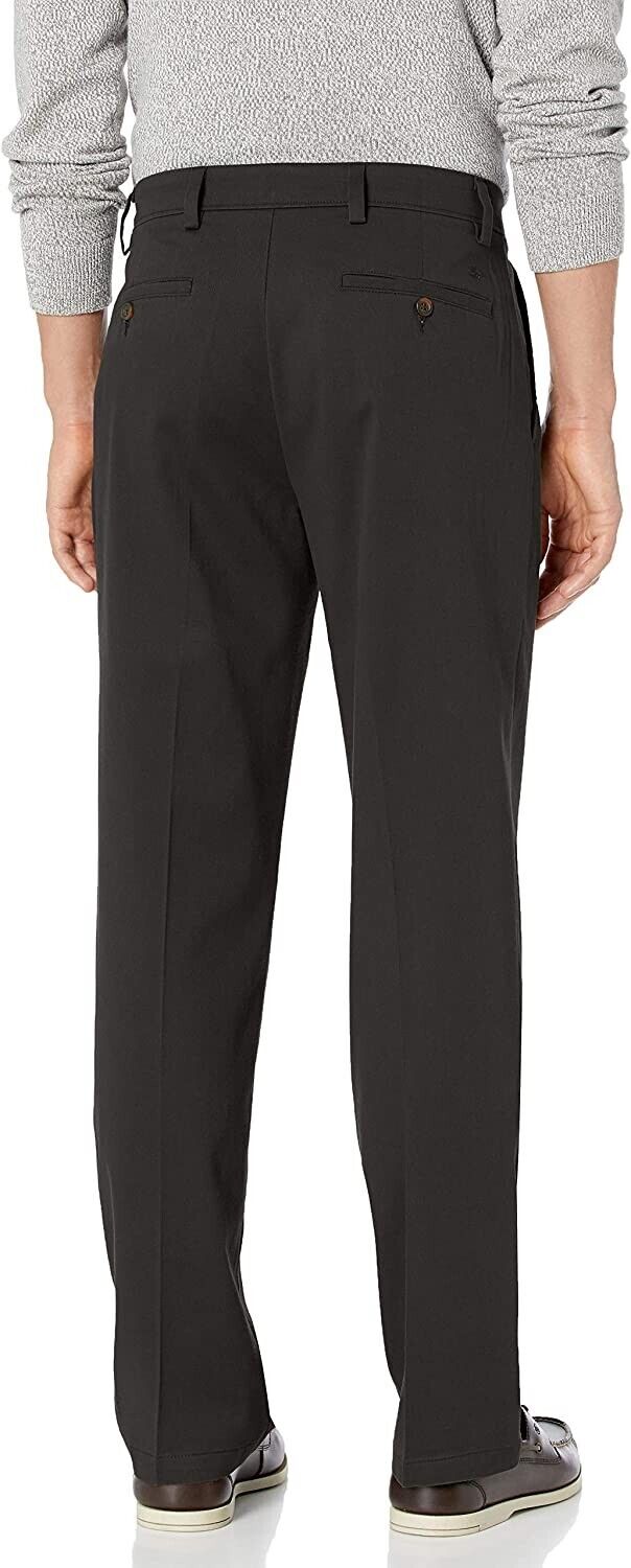 Dockers Men's Easy Classic Fit Khaki Stretch Pants Black Size 32X30 MSRP $50