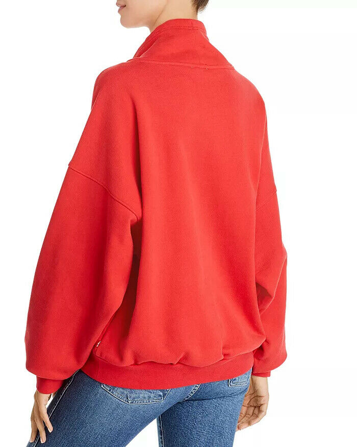 Levi's Sadie '90s Funnel Neck Logo Sweatshirt Womens Red size XS MSRP $75