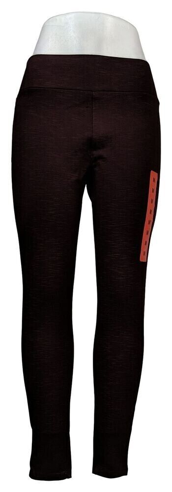 Matty M Leggings Size M High-Rise Slub Legging with Pockets Red Wine