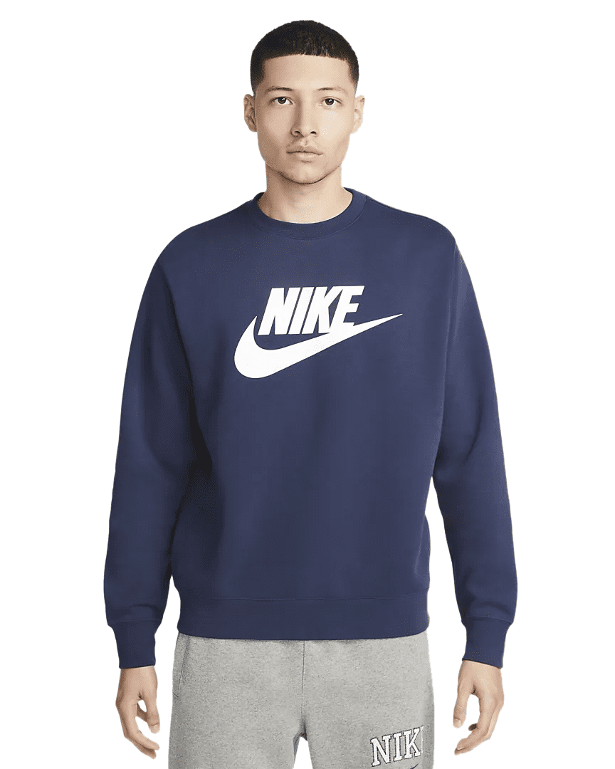 Men's Nike Midnight Navy Sportswear Graphic Crewneck Sweatshirt Blue - Size S