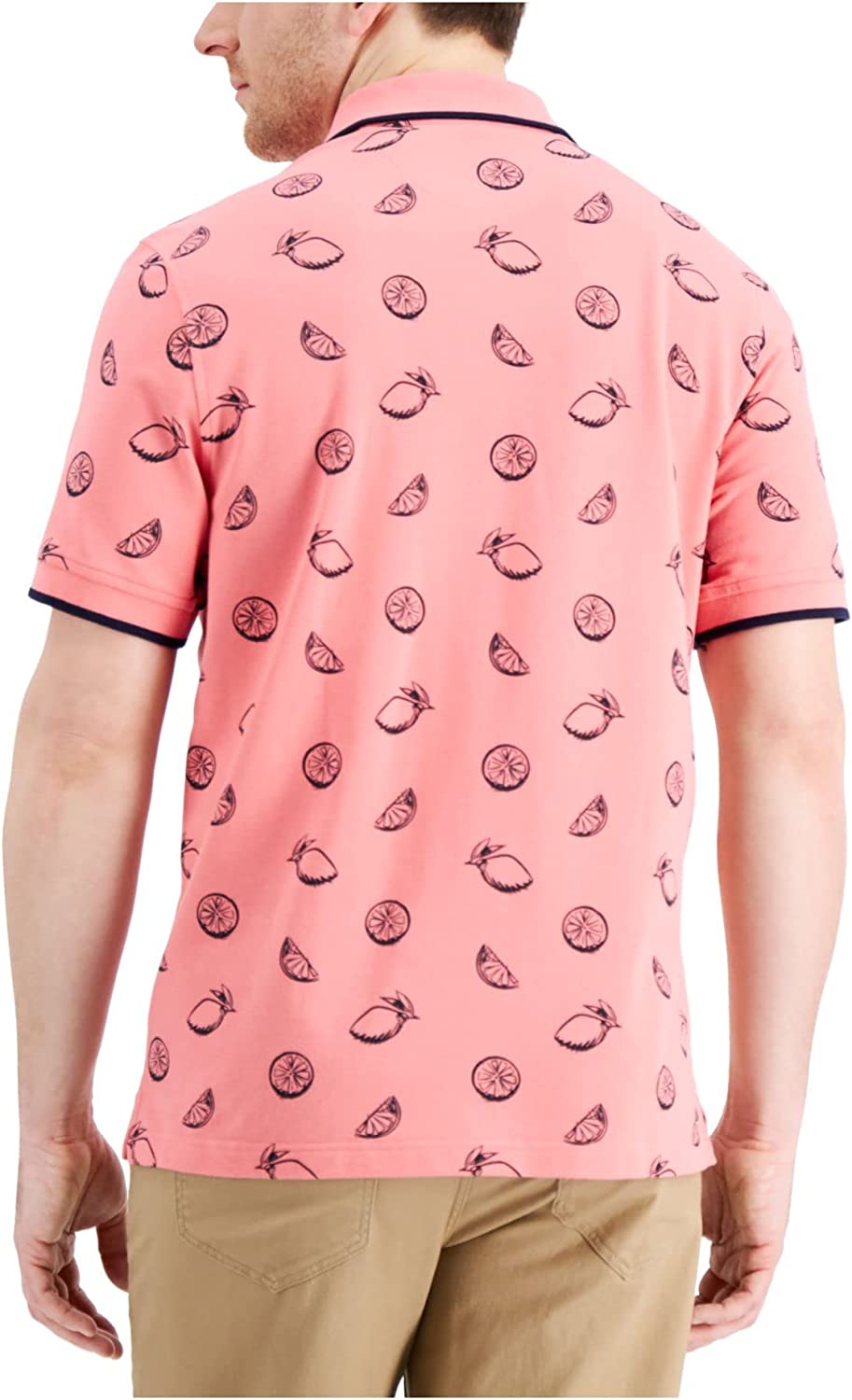 Club Room Mens Shirt Medium Polo UPF 50+ Wicking Stretch Pink Size M