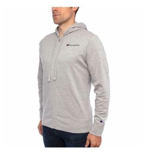 Champion Men??s Full Zip Hoodie Gray Size XL