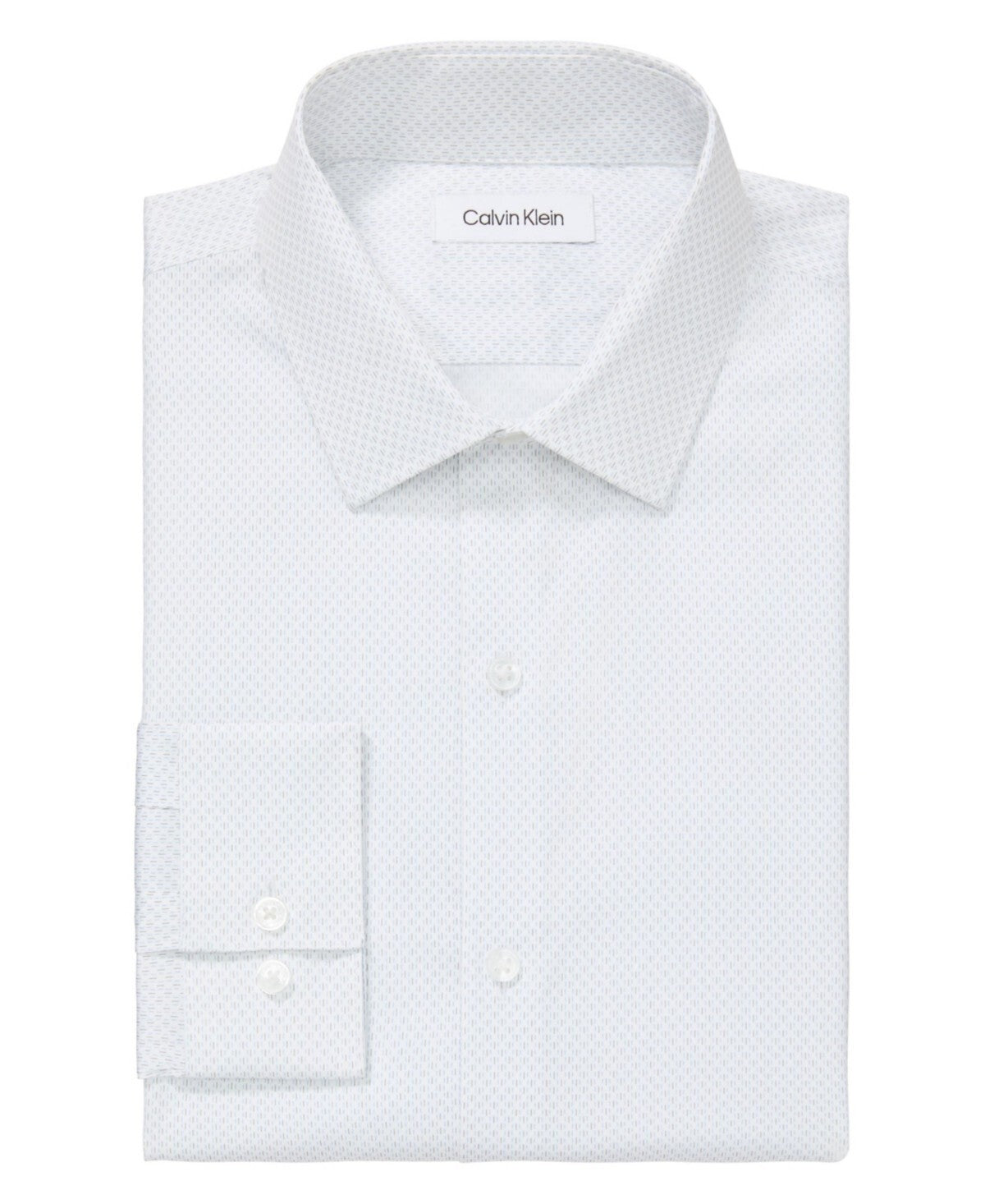 Calvin Klein Men's Extra Slim Fit Dress Shirt Grey Blue White Size 16/16.5x34/35