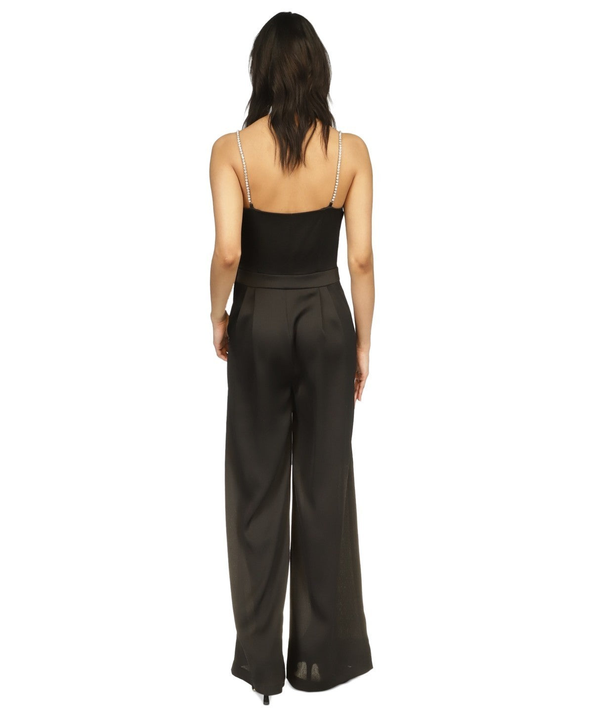 Michael Kors Women's V-Neck Sleeveless Jumpsuit Black Size XL MSRP $195