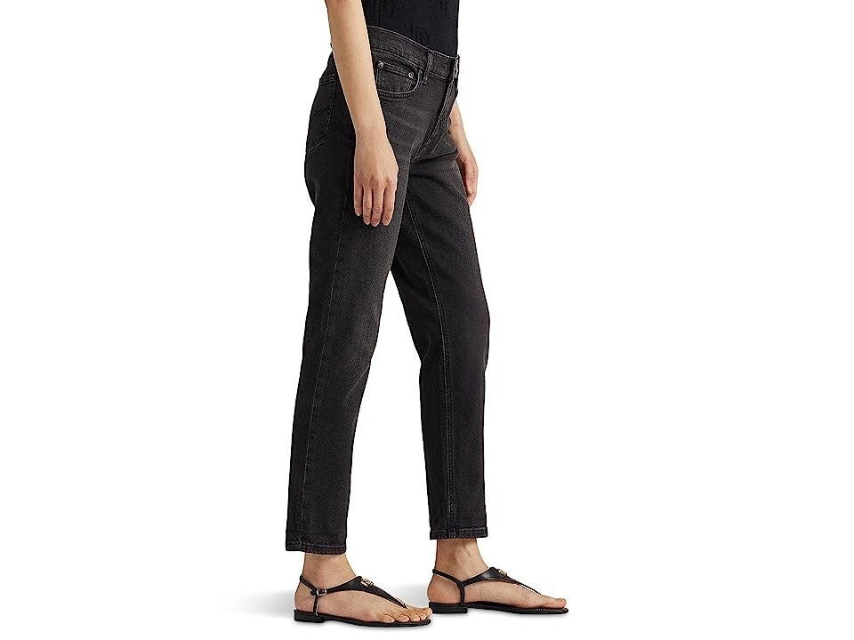 Lauren Ralph Lauren Women's Relaxed Tapered Ankle Jeans Black Size 6 MSRP $125