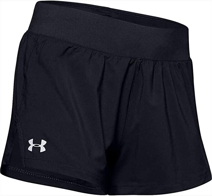 Under Armour Womens Launch Stretch Woven Shorts Black Size L MSRP $35