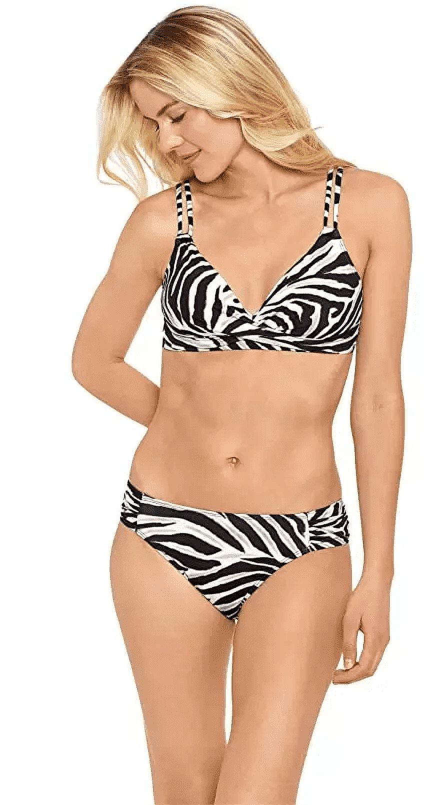 Lauren Ralph Lauren Womens Hipster Animal Print Swim Bottom Brown Size 8