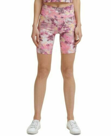 Calvin Klein Performance Printed High-Waist Bike Shorts Pink Size XS MSRP $40