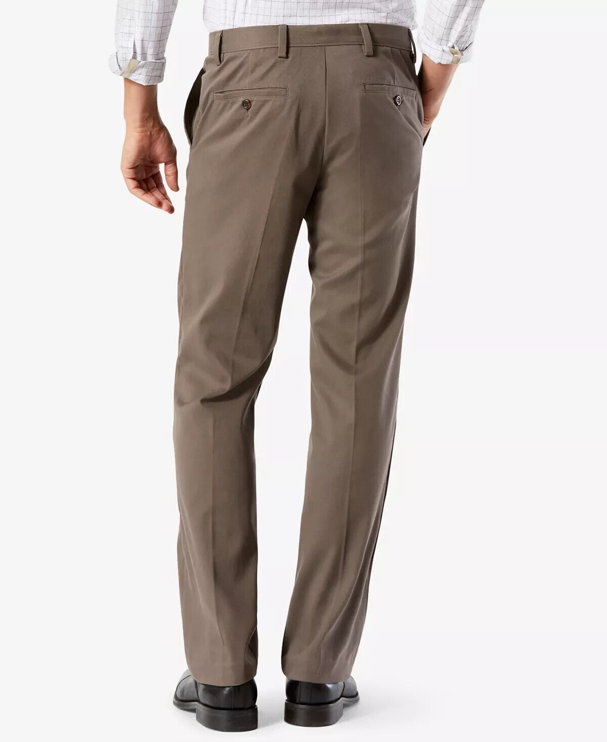 DOCKERS Men's Easy Classic Fit Khaki Stretch Pants Brown Size 32x32 MSRP $50