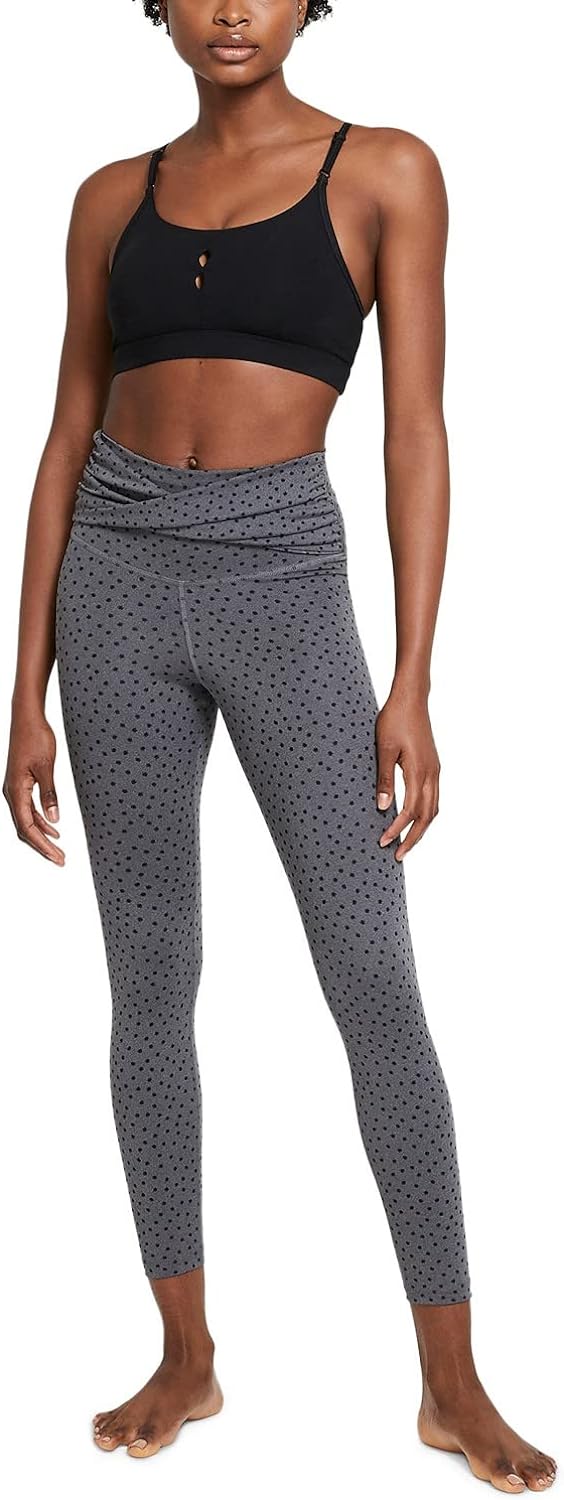 Nike Women's Leggings High Rise 7/8 Yoga Leggings CZ9144 Grey (Medium)