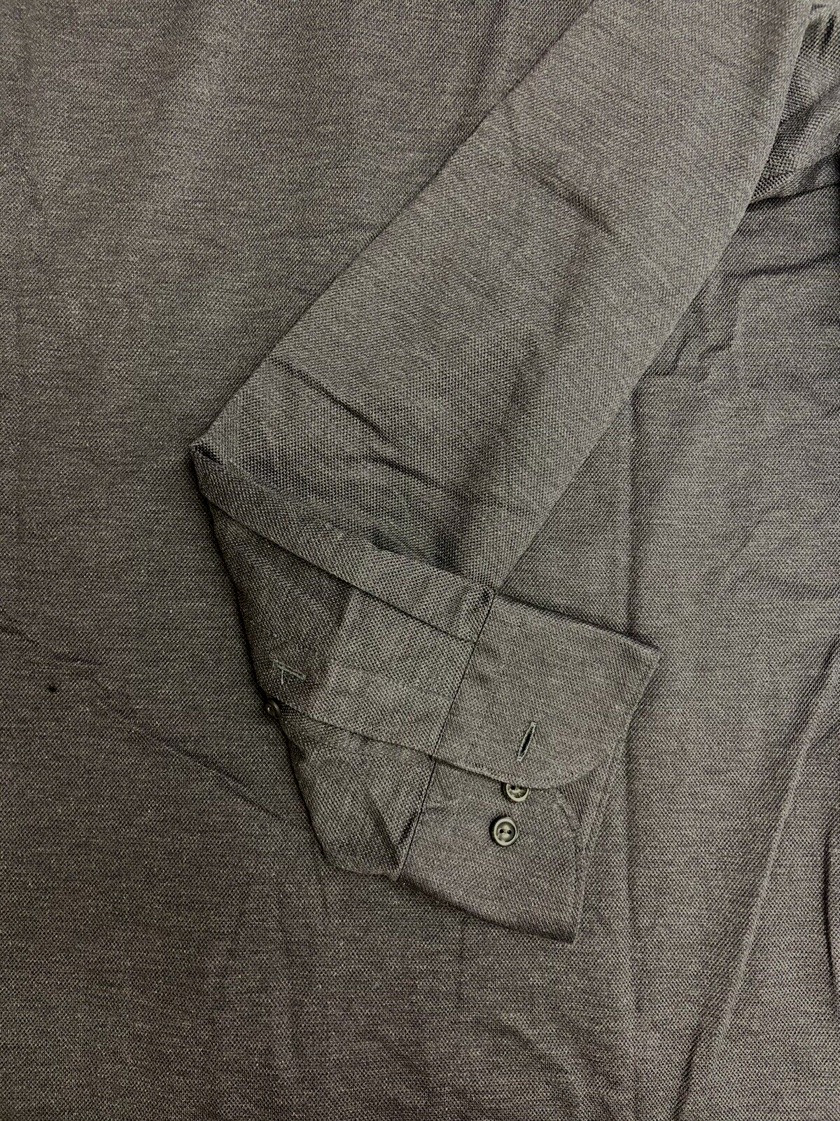 Eton Slim-Fit Jersey Knit Shirt Dark Gray Size L MSRP $225