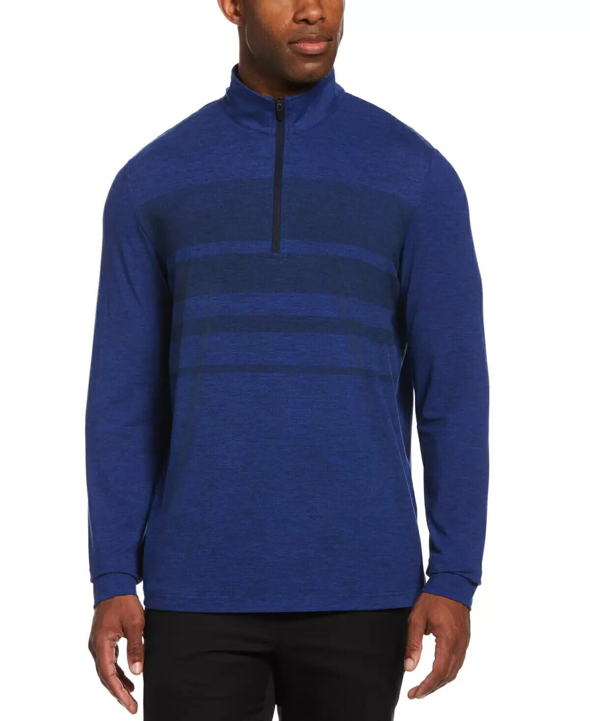 PGA Tour Mens Stretch 1/4 Zip Water Repellent Pullover Top Blue Size L MSRP $70
