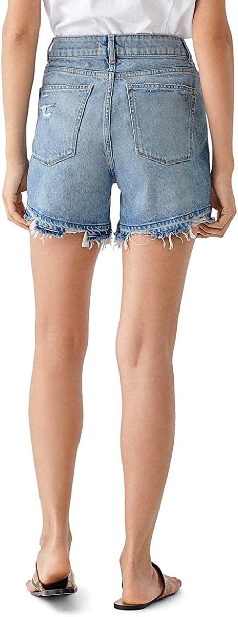 DL1961 Womens Hepburn Denim Distressed Cutoff Shorts Blue Size 25