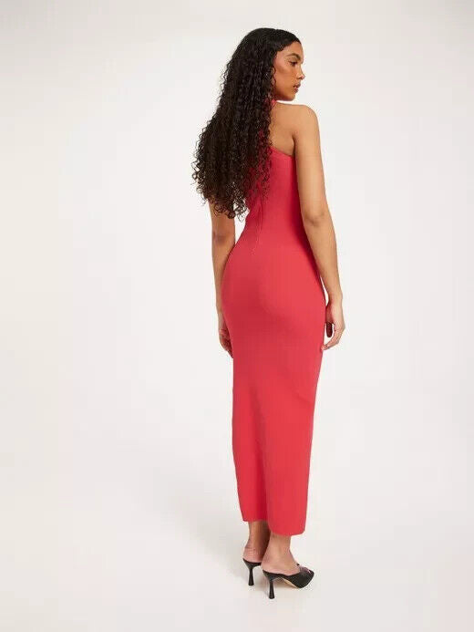 Michael Kors ECO TANK SLIT MAXI DRESS Coral Red Size L MSRP $225