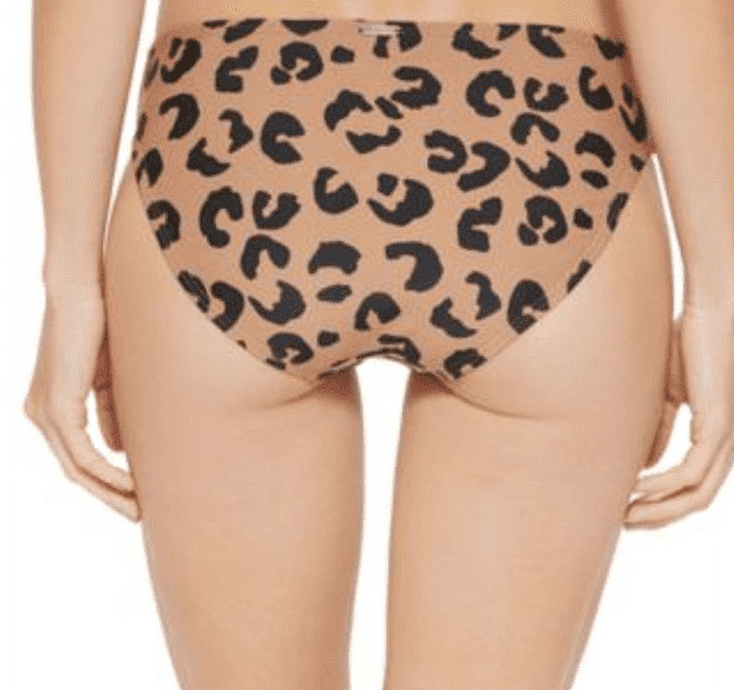 DKNY Women's Brown Leopard Print Classic Bikini Bottom Size XS