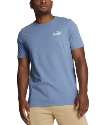 Puma Mens Regular fit Short Sleeve Graphic T-Shirt Shirt Small Blue Solid