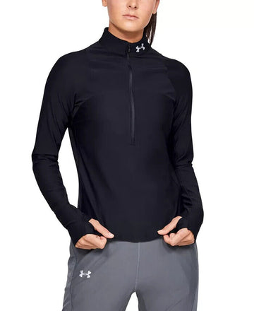 Under Armour Women's Qualifier Half-Zip Running Top Black Size M MSRP $65