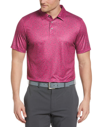 Pga Tour Mens Regular fit Short Sleeve Polo Shirt Size S Purple