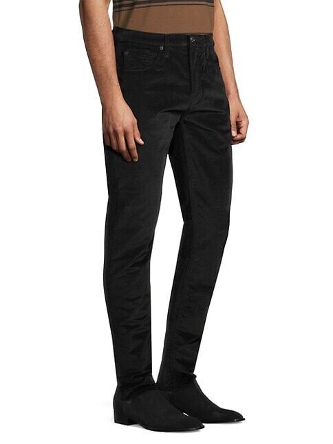 7 FOR ALL MANKIND Men Extra Slim Corduroy Pants Black Size 40X32 MSRP $198