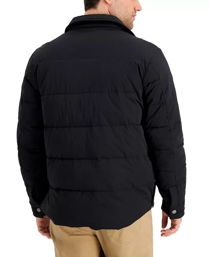 Michael Kors Men's Puffer Shirt Jacket Black Size S MSRP $348