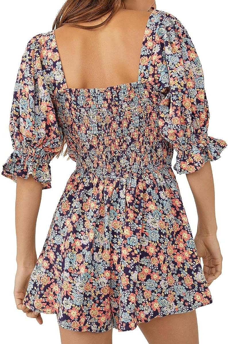 Free People Show Me Love Romper Navy Combo Size M (Women's 8-10)