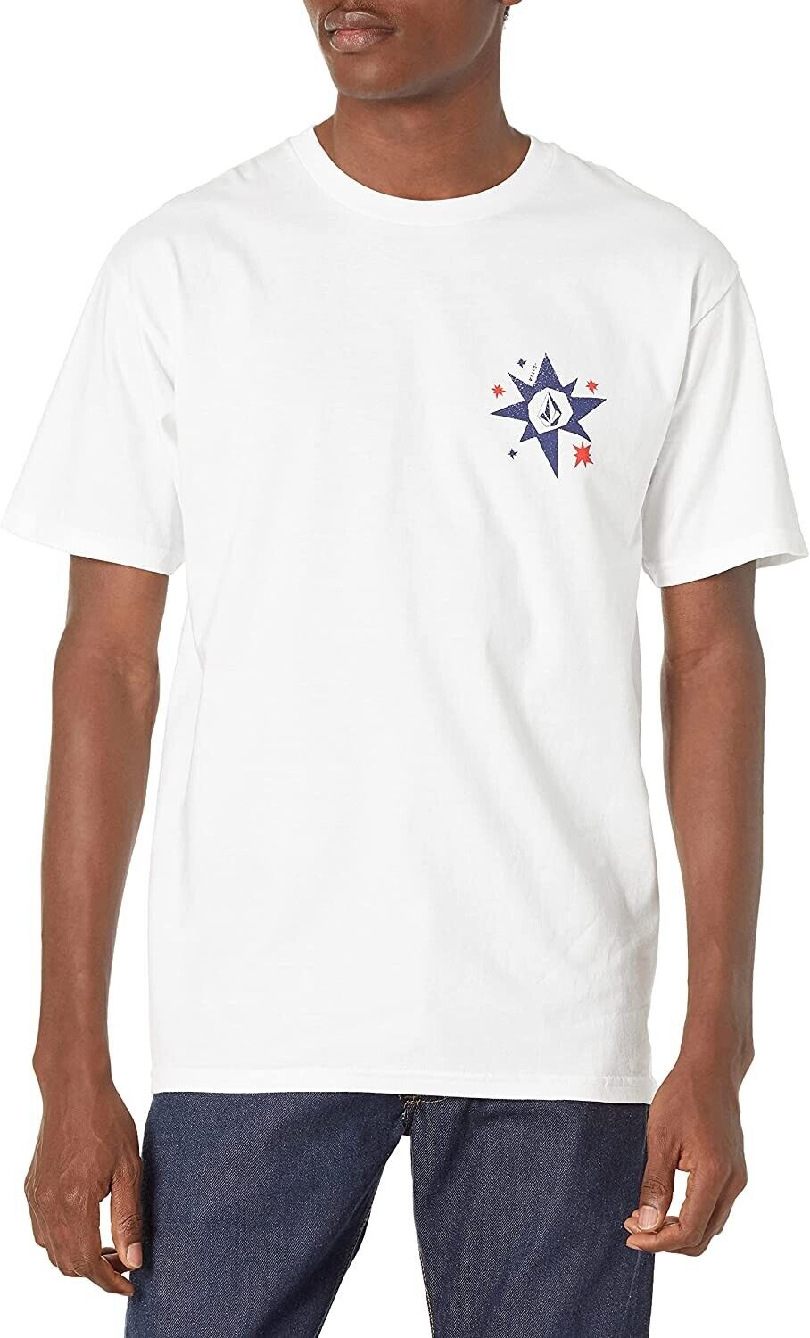Volcom Men's 4th of July Short Sleeve Tees White Size XXL MSRP $25