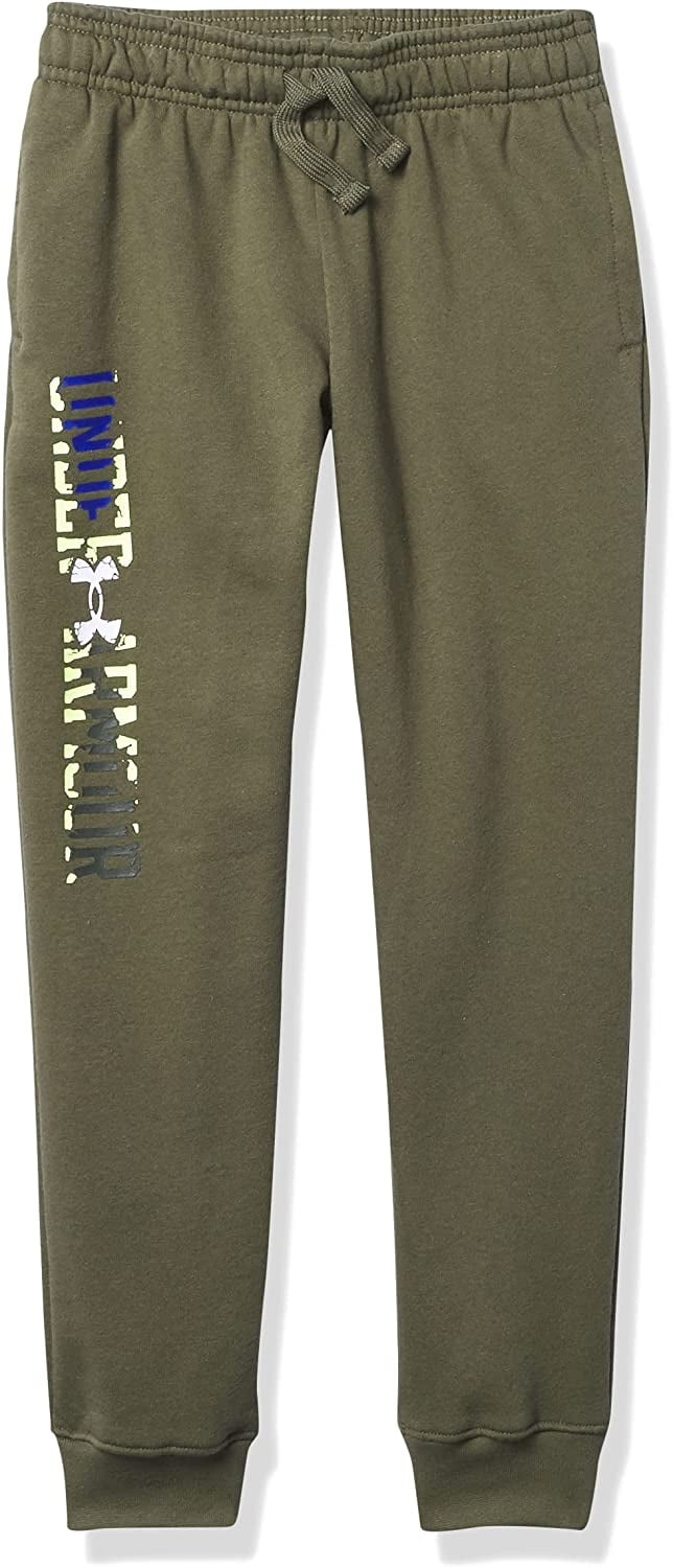 Under Armour Boys Rival Fleece Layers Joggers Marine Od Green Size L