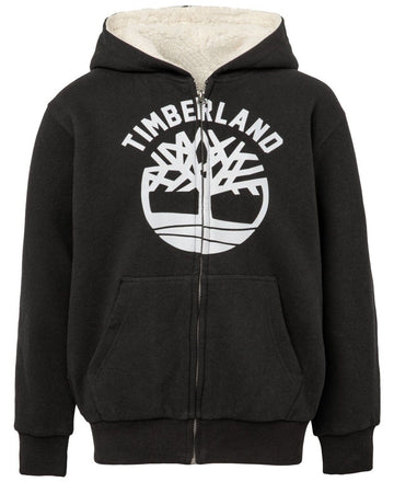 Timberland Big Boys Tree Zip Hoodie Outerwear Black Size L MSRP $60