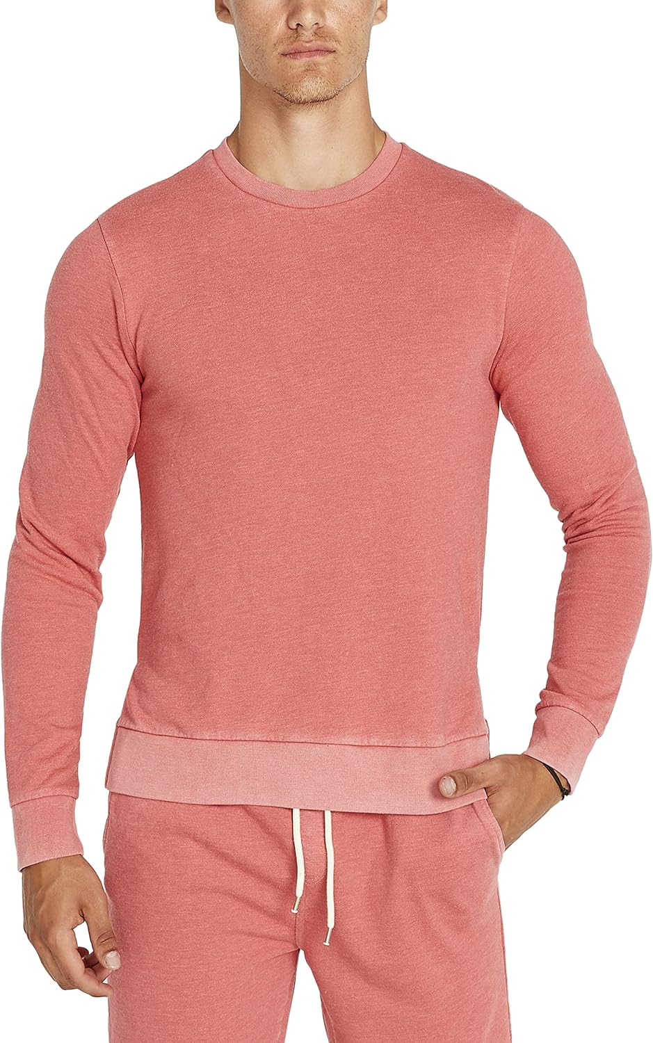 Buffalo David Bitton Men's Long Sleeve Sweatshirt, Chateau Rose, Large
