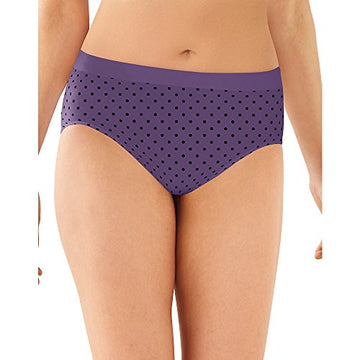 Bali One Smooth U Hi-Cut Brief, 6, Vista Black Dot