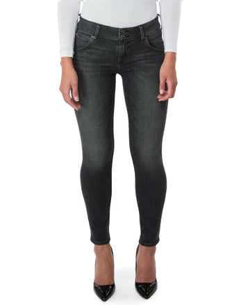 Hudson Jeans Women Collin Skinny Jeans Charcoal Black Size 32