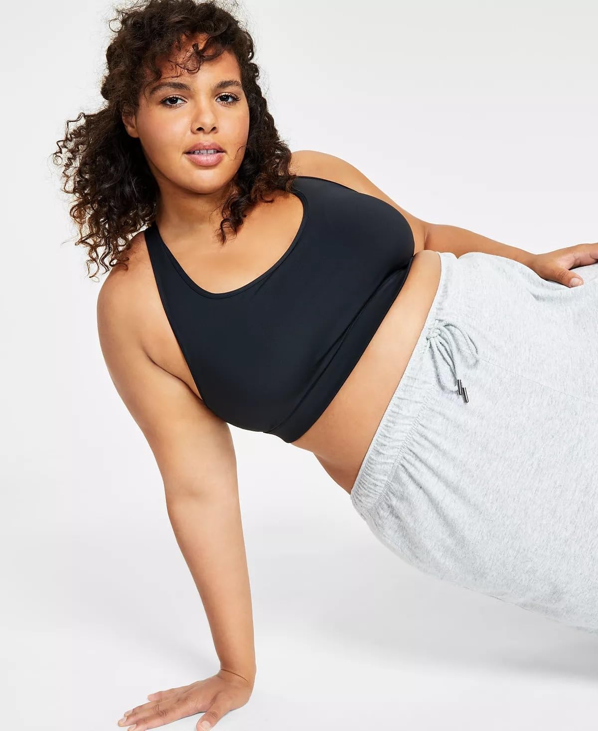 Id Ideology Women's Performance Plus Size Impact Sports Bra Black Plus Size 2X