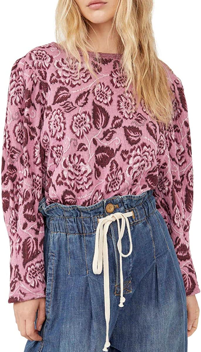 Free People Women's No Ordinary Top Smoked Pink Combo Size M