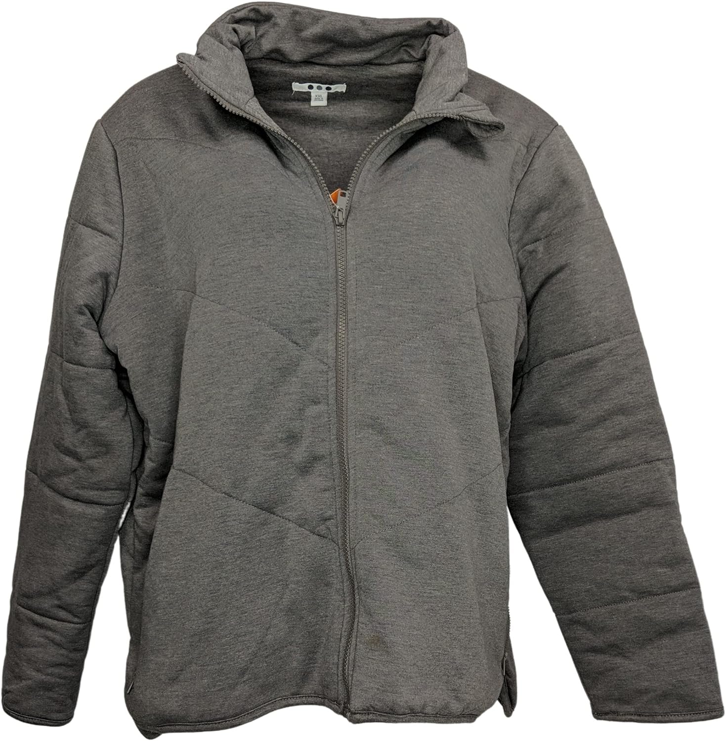 Three Dots Women's Outerwear Size 2XL Quilted Hooded Jacket W/Zip Pockets Gray