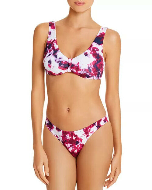 AQUA Swim Tie-Dyed Bikini Bottom womens Purple Size L MSRP $48