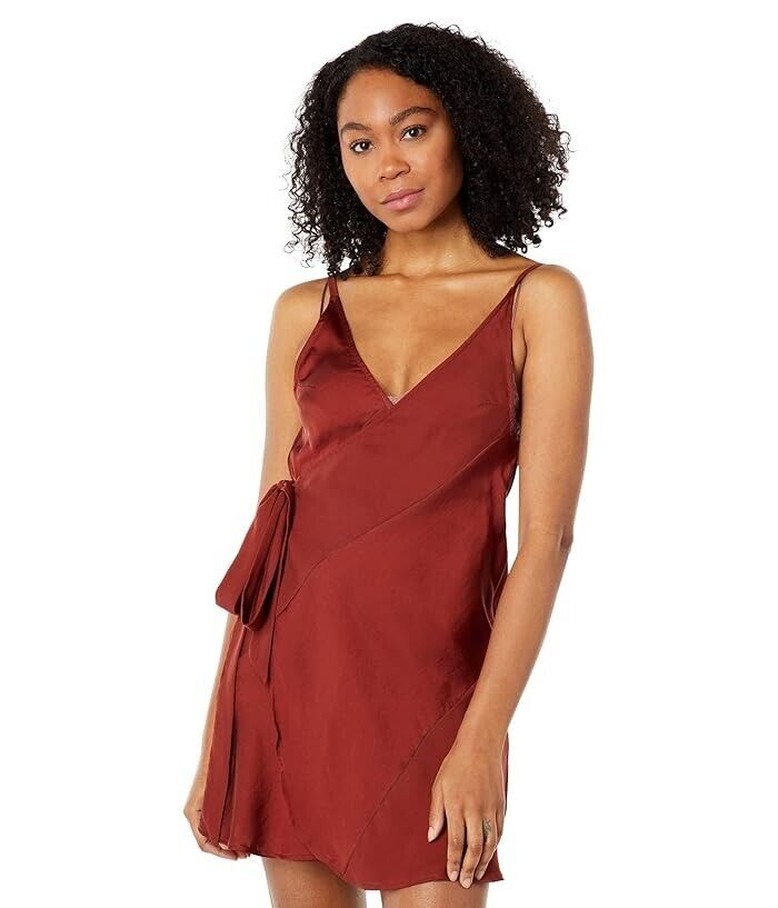 Free People Like Me Or Love Me Slipdress in Cowboy Size S Brown MSRP $60
