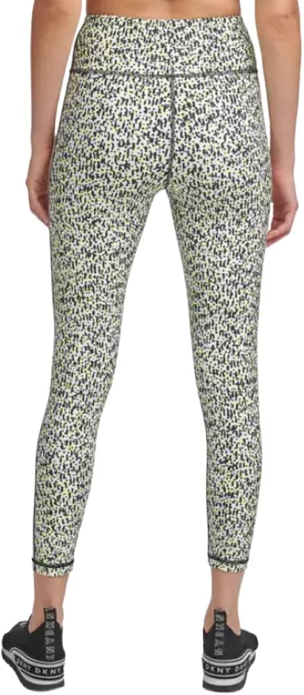 DKNY Performance Printed Side-Striped Leggings Sapphire Size XL
