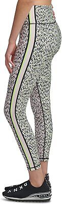 DKNY womens Printed Side-Striped Legging, Slate Heather, Size M MSRP $60