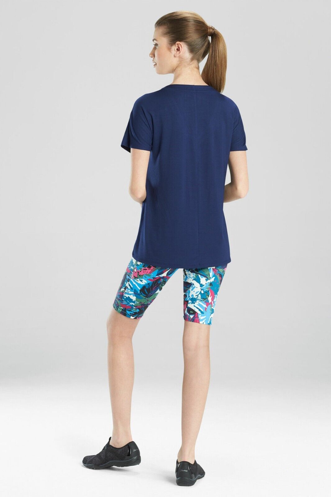 Josie Natori Women's Elements Dolman V-Neck Top Navy blue Size S MSRP $48