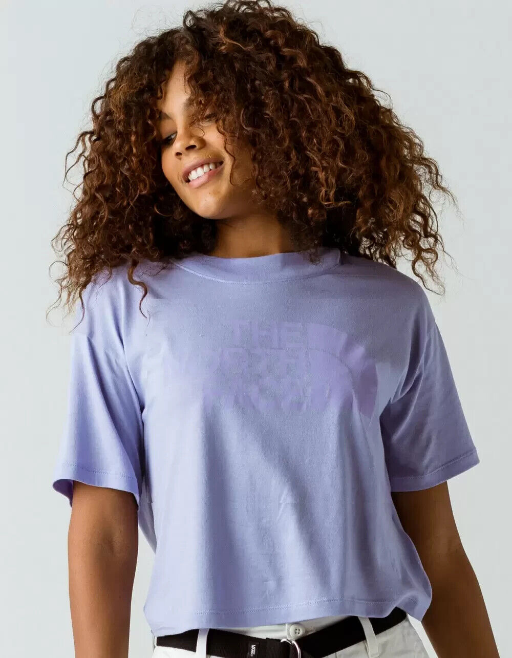 THE NORTH FACE Half Dome Lavender Crop Tee Purple Size L
