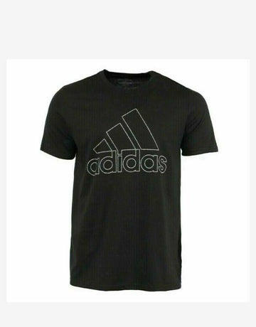 Adidas Mens Amplifier Tee Logo Graphic T-Shirt Size M Black
