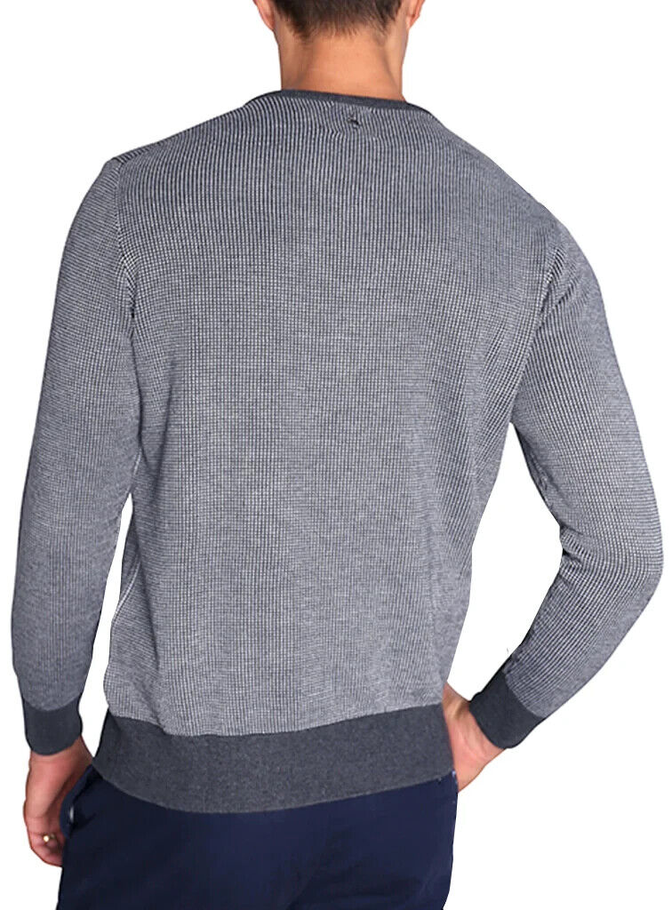 TAILORBYRD MELANGE BIRDSEYE V-NECK SWEATER Gray Size M