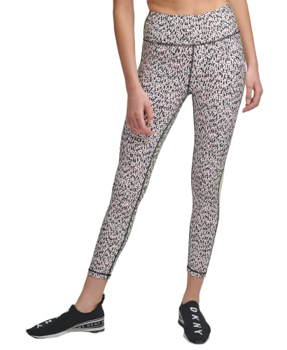 DKNY Performance Printed Side-Striped Leggings Sapphire Size XL